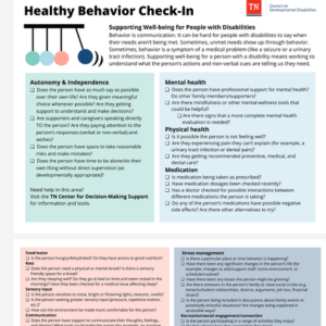 Thumbnail image of Healthy Behavior Check-in resource