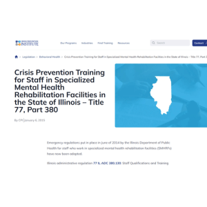 Thumbnail of the Crisis Prevention Institute webpage